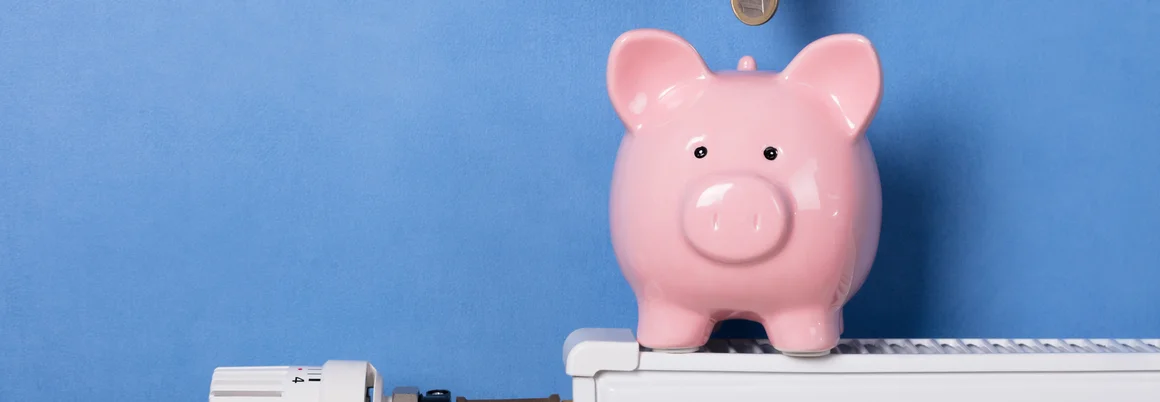 Sparschwein auf Heizung